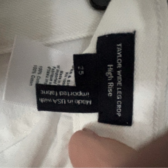 VERONICA BEARD Taylor Crop High-Rise Wide Jeans White - Picture 6 of 7